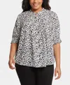 Nydj Print Peasant Top In Gato