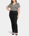 Nydj Plus Size Pull-on Straight Leg Pants In Stellar