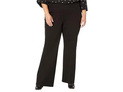 Nydj Plus Size Pull-on Flare Leg Trousers In Black