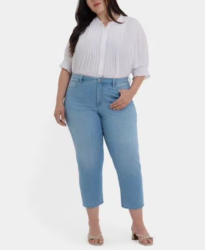 Nydj Plus Size Relaxed Piper Crop Jeans In Blue