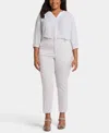 Nydj Plus Size Sadie Slim Pants In Cultivated Pearl Gray