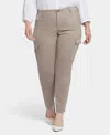 Nydj Plus Size Sheri Slim Cargo Jeans In Saddlewood