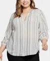 Nydj Semisheer Pintuck Blouse In Optic White