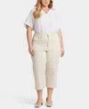 Nydj Plus Size Utility Relaxed Straight Leg Pants In White