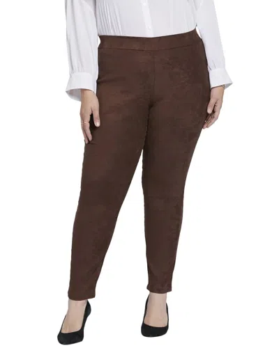 Nydj Suede Leggings In Dark Chocolate