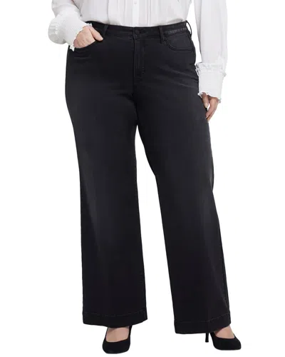 Nydj Plus Teresa Crosswinds Wide Leg Jean In Black