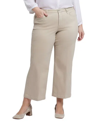 Nydj Plus Teresa Feather Wide Leg Jean In Neutral