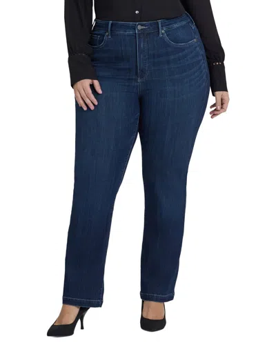 Nydj Plus Teresa Ink Skyline Wide Leg Jean In Yellow