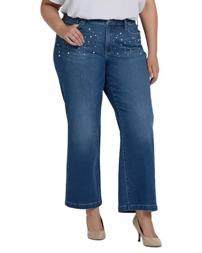Nydj Plus Teresa Lake Notre-dame Wide Leg Jean In Blue