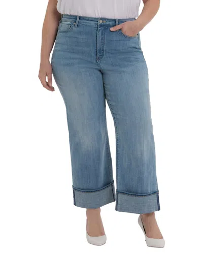 Nydj Plus Teresa Madison River Wide Leg Jean In Blue
