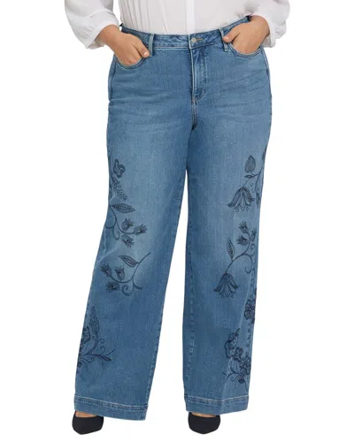 Nydj Plus Teresa Water Canyon Wide Leg Jean In Multi