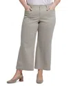NYDJ PLUS TERESA WIDE LEG ANKLE JEANS IN OPTIC WHITE