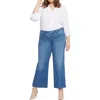 Nydj Plus Patchie Major Womens High-waist Cotton Capri Jeans In Multi