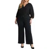 Nydj Plus Teresa Womens Frayed Hem Denim Ankle Jeans In Multi
