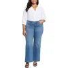 Nydj Plus Patchie Major Womens High-waist Cotton Capri Jeans In Multi