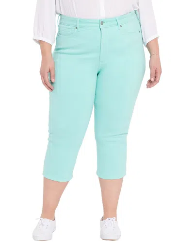 Nydj Plus Thigh Topaz Blue Straight Leg Jean