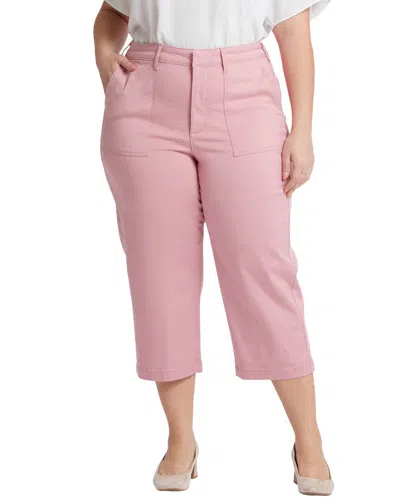 Nydj Plus Utility Coquette Pant Jean In Pink
