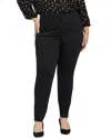 Nydj Waist Match Womens High-rise Denim Wide Leg Pants In Black