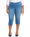 Nydj Plus Waist Match Slim Straight Crop Contented Jean In Water Canyon