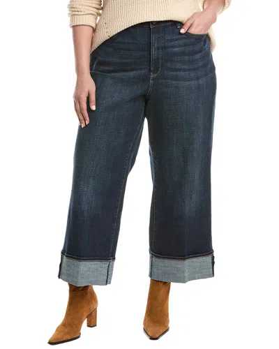 Nydj Plus Waverly Night Skies Wide Leg Jean In Blue