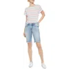 Nydj Plus Womens Denim Boyfriend Denim Shorts In Blue