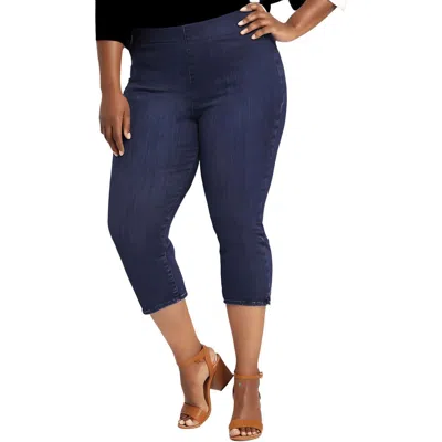 Nydj Plus Womens Denim Cotton Cropped Jeans