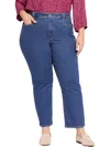 NYDJ PLUS WOMENS RELAXED ANKLE STRAIGHT LEG JEANS