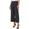 Nydj Plus Womens Solid Cotton Ankle Pants In Black