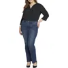 Nydj Plus Womens Stretch Denim Bootcut Jeans In Multi