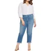 Nydj Plus Womens Stretch Denim Cropped Jeans In Multi
