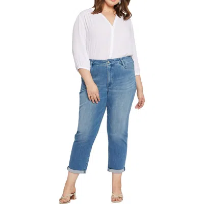 Nydj Plus Womens Stretch Denim Cropped Jeans In Multi