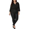 Nydj Plus Womens Stretch Polyester Leggings In Blue