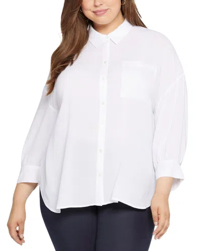 Nydj Plus Zoey Blouse In White