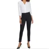 Nydj Poppy Pull-on Stretch Denim Leggings In Black In Black