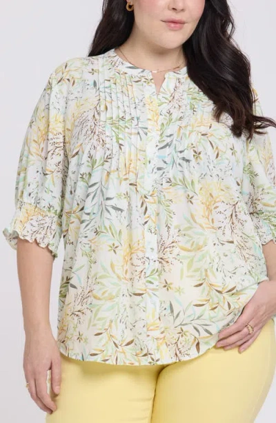 Nydj Print Peasant Top In Multi