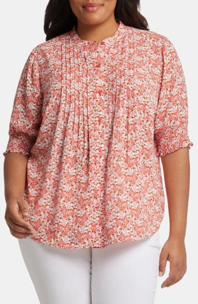 Nydj Print Peasant Top In Pollyanna