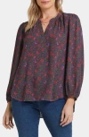 Nydj Print Puff Shoulder Top In Matilde Meadow