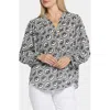 Nydj Print Puff Shoulder Top In Night Owl