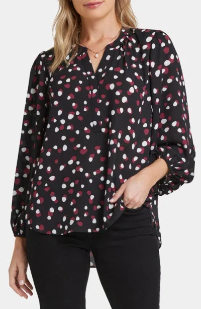 Nydj Print Puff Shoulder Top In Watkins Dot