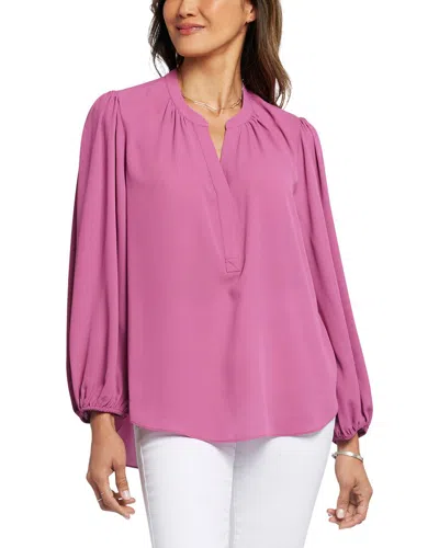 Nydj Puff Blouse In Purple