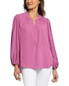 Nydj Print Puff Shoulder Top In Mauve Haze