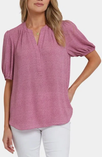 Nydj Puff Sleeve Popover Top In Bonavista