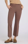 Nydj Pull-on Ankle Flare Pants In Brown