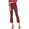 Nydj Pull-on Ankle Slim Bootcut Faux Suede Pants In Dark Cherry