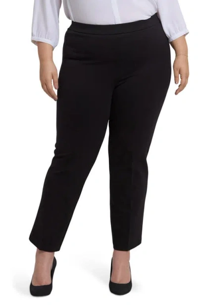 Nydj Pull-on Ankle Slim Pants In Black