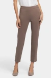 Nydj Pull-on Ankle Straight Leg Pants In Brown