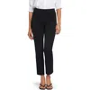 Nydj Pull-on Ankle Straight Leg Pants In Black