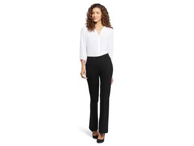 Nydj Pull-on Flare Leg Trousers In Black