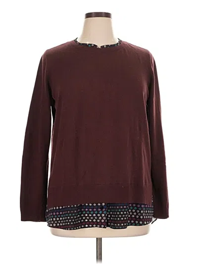 Pre-owned Nydj Pullover Sweater In Burgundy