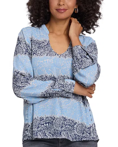 Nydj Rachel Georgette Top In Animal Print
